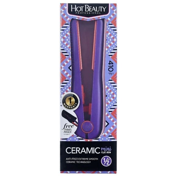 KISS - HOT BEAUTY 1/2' MINI FLAT IRON VIOLET - Picture 3 of 5